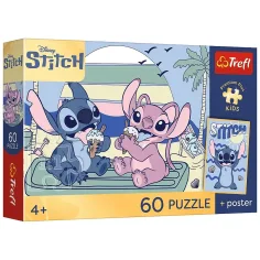 Disney Stitch Distracție cu înghețată puzzle de 60 de piese - Trefl