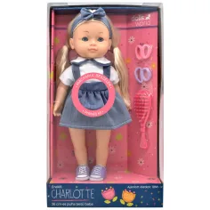 Dolls World: Păpușa Charlotte vorbitoare de limba maghiară, în fustă din denim imaginea 2