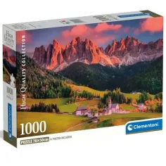 Puzzle cu dolomiti magici de 1000 de piese cu poster - Clementoni imaginea 1