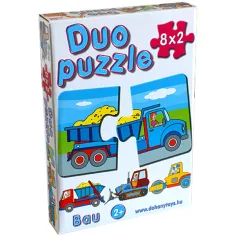 DUO Puzzle cu masini agricole - D- Toys