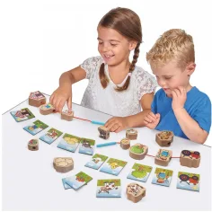 Eichhorn: Jucărie din lemn cu șnururi de fermă 13buc - Simba Toys imaginea 3