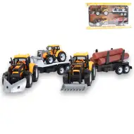 Engineering Truck: Set de mașini de lucru două părți cu transportor de bușteni și tractor cu remorcă