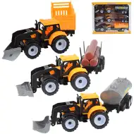 Engineering Truck: Set tractor excavator din trei piese cu remorci 28cm