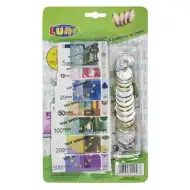 Euro bani de jucărie cu bancnote și monede 37 bucăți