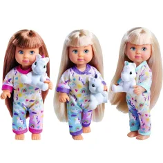 Evi Love: Évi păpușă în pijama cu unicorn în mai multe variante - Simba Toys imaginea 2