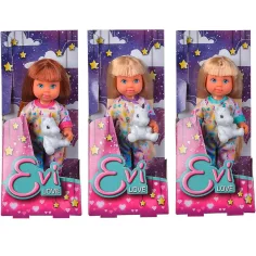 Evi Love: Évi păpușă în pijama cu unicorn în mai multe variante - Simba Toys