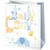 Exclusiv Baby Boy pungă cadou mare 27x33x14cm
