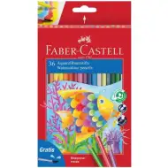 Faber-Castell: 36 bucăți Aquarell set creioane colorate cu pensulă
