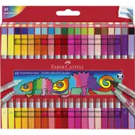 Faber-Castell: 40 bucăți set de markere cu capete dublu, cu culori strălucitoare