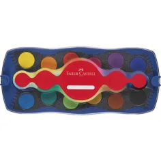 Faber-Castell: Acuarele 24 culori set albastru imaginea 3
