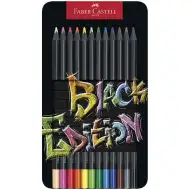 Faber-Castell: Black Edition creion colorat 12 bucăți în cutie metal