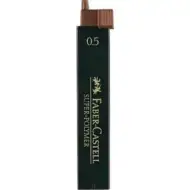 Faber-Castell: Mină creion 12 bucăţi 0,5mm 2B
