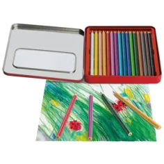 Faber-Castell: Jumbo Grip creion colorat set în cutie de metal 16 bucăţi imaginea 2