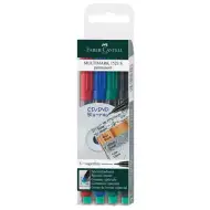 Faber-Castell: Multimark marker cu alcool S 0,4 mm set 4 bucăţi