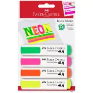 Faber-Castell: Neon culoare textil marker set 4 bucăți