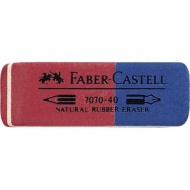 Faber-Castell: Radieră albastru/roşu pentru creioane şi pix