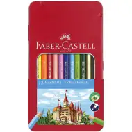 Faber-Castell: Set creioane colorate 12 bucăţi în cutie metal