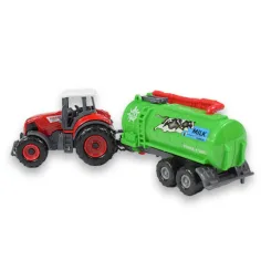 Farm Set: Tractor agricol cu ​​remorcă în patru versiuni 22cm imaginea 2