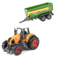 Farm Set: Tractor agricol cu ​​remorcă în patru versiuni 22cm imaginea 5