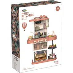 Fashion Kitchen bucătărie de joacă cu sunete și lumini 38 bucăți set în două culori imaginea 2