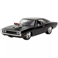 Fast & Furious: 1970 Dodge Charger model de mașină din metal cu figurina Dom 1/24 - Simba Toys imaginea 2