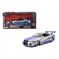 Fast &amp; Furious: Brian's 2002 Nissan Skyline GT-R (BNR34) model mașină 1/24 - Simba Toys