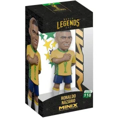 Figură de acțiune fotbalist, 12 cm - Legendele Cupei Mondiale Brazilia Ronaldo în tricoul cu numărul 9