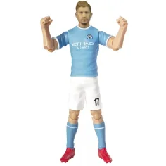 Figură de acțiune fotbalist, 20 cm - Manchester City, De Bruyne în tricoul cu numărul 17 imaginea 5