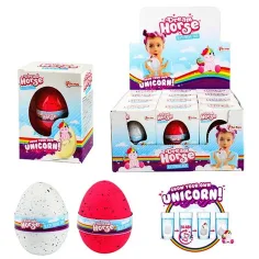 Figură de unicorn în creștere în mai multe variante în ou 1buc