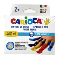Finger Paints set cu diferite culori 4x50ml - Carioca