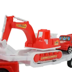 Fire Engine: Camion de pompieri cu vehicule 40cm imaginea 2