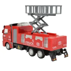 Fire Rescue: mașină de pompieri cu coș de ridicare 19cm imaginea 5