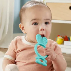 Fisher-Price Figurine amuzante – jucărie de dentiție în formă de iepuraș - Mattel imaginea 2