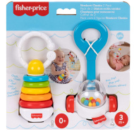 Fisher-Price: set de 2 zornăitori colorate pentru bebeluși - Mattel