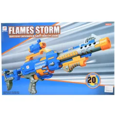Flames Storm: Armă electric gigant cu lumină, magazie rotativă și cartușe 73cm imaginea 10