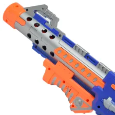Flames Storm: Armă electric gigant cu lumină, magazie rotativă și cartușe 73cm imaginea 3