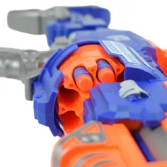 Flames Storm: Armă electric gigant cu lumină, magazie rotativă și cartușe 73cm imaginea 7