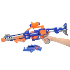 Flames Storm: Armă electric gigant cu lumină, magazie rotativă și cartușe 73cm imaginea 8
