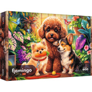 Flamingo by puzzle Căţei în seră puzzle de 600 de piese - Trefl