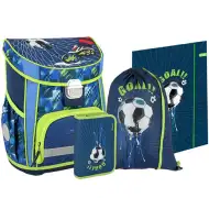 Football goal ergonomic rucsac ghiozdan cu penar set de 4 bucăți