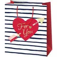 ”For You” pungă cadou mărime normală colorată 11x6x15cm