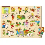 Formă puzzle lemn mare - Woodyland