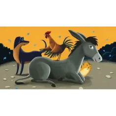 Frații Grimm: Diafilm cu muzicienii din Bremen