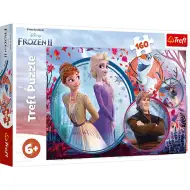 Frozen 2: Aventurile surorii 160 bucăți puzzle - Trefl
