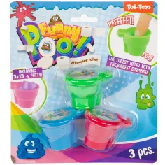 Funny Poo set de joc amuzant cu plastilină WC 3 bucăți imaginea 1
