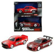 Furios și iute: set de mașinuțe metalice Dom Mazda RX-7 și Mazda RX-3 1974 – Jada Toys
