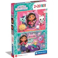 Gabby's Dollhouse Supercolor 2x20 bucăți puzzle - Clementoni