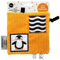 GaGaGu: cârpe senzoriale reversibile cu model de pinguin și raton