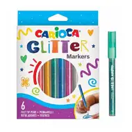 Glitter marker 6 bucăți set - Carioca