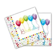 Happy Birthday șervețel hârtie 20 bucăți 33x33 cm